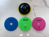 3 Step Granite Tile Wet Polish Kit W/ Backer Pad
